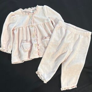 NWOT Chaps Baby Pink Ruffle Outfit Set